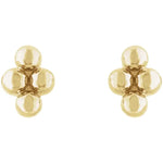 Load image into Gallery viewer, 14k Yellow Gold Bead Earrings