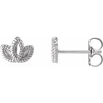 Load image into Gallery viewer, Sterling Silver Leaf Earrings
