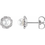 Load image into Gallery viewer, Nature-Inspired Pearl Leaf Earrings