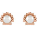 Load image into Gallery viewer, Elegant Pearl Shell Earrings