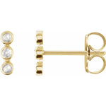 Load image into Gallery viewer, Beautiful 3 Stone Bar Earrings for Her