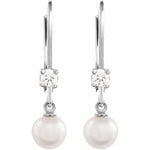 Load image into Gallery viewer, Elegant Akoya Cultured Pearl Earrings