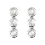 Load image into Gallery viewer, Beautiful 3 Stone Bar Earrings for Her