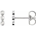 Load image into Gallery viewer, Beautiful 3 Stone Bar Earrings for Her