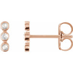 Load image into Gallery viewer, Beautiful 3 Stone Bar Earrings for Her