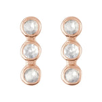 Load image into Gallery viewer, Beautiful 3 Stone Bar Earrings for Her