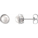 Load image into Gallery viewer, Pearl Bezel Earrings for Women