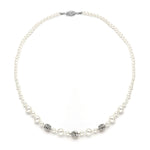 Load image into Gallery viewer, Pearl Rhinestone Wedding Necklace