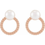 Load image into Gallery viewer, Akoya Cultured Pearl Curb Chain Earrings