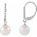 Anniversary Gifting: Unique and Stylish 14K White Gold Pearl Earrings