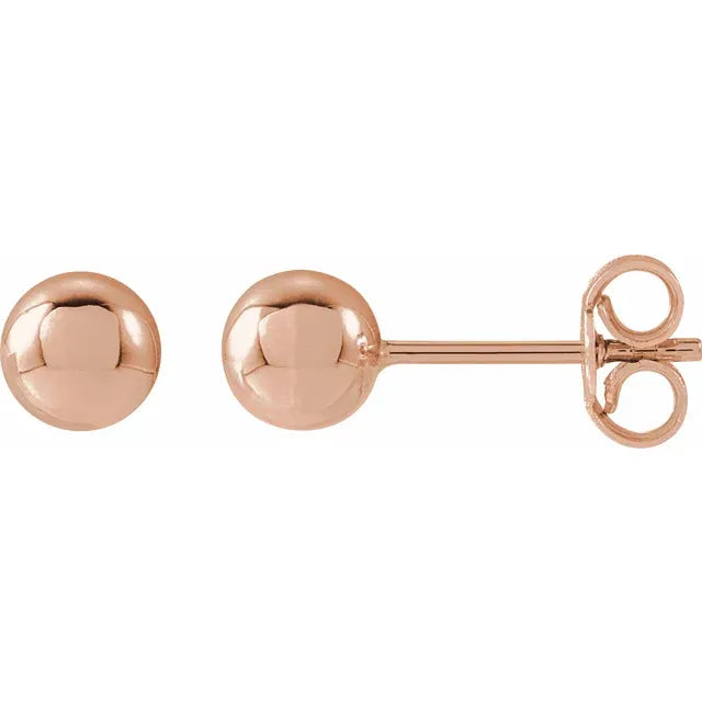 Gold Ball Stud Earrings For Women