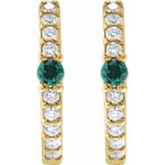 Load image into Gallery viewer, Valentine’s Special Gifts for Women: Natural Diamond Huggie Earrings