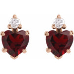 Load image into Gallery viewer, Diamond Gifts for Women- Unique Mozambique Garnet Earrings