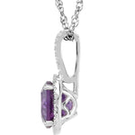 Load image into Gallery viewer, Sterling Silver Natural Amethyst Necklace