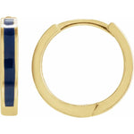 Load image into Gallery viewer, Delicate Jewelry Gifting option: Blue Enamel Hoop Earrings
