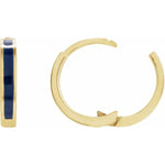 Load image into Gallery viewer, Delicate Jewelry Gifting option: Blue Enamel Hoop Earrings