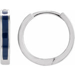 Load image into Gallery viewer, Delicate Jewelry Gifting option: Blue Enamel Hoop Earrings