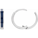 Load image into Gallery viewer, Delicate Jewelry Gifting option: Blue Enamel Hoop Earrings