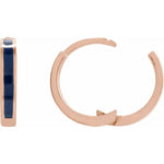 Load image into Gallery viewer, Delicate Jewelry Gifting option: Blue Enamel Hoop Earrings