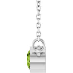 Load image into Gallery viewer, Latest Design Bezel Set 14K White Gold Birthstone Necklace