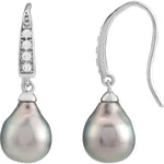 Load image into Gallery viewer, Gray Cultured Tahitian Pearl Earrings