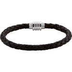 Load image into Gallery viewer, Black Braided Leather Bracelet