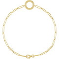 14K Yellow Gold Charm Bracelet for Women