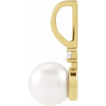 Load image into Gallery viewer, Treasured Akoya Pearl & Diamond Pendant