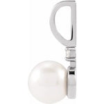 Load image into Gallery viewer, Treasured Akoya Pearl & Diamond Pendant