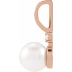Load image into Gallery viewer, Treasured Akoya Pearl & Diamond Pendant