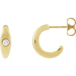 Load image into Gallery viewer, Women’s Natural Diamond Hoop Earrings