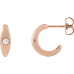 Load image into Gallery viewer, Women’s Natural Diamond Hoop Earrings