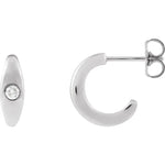 Load image into Gallery viewer, Women’s Natural Diamond Hoop Earrings