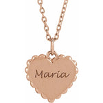 Load image into Gallery viewer, Engravable Heart Necklace for Women