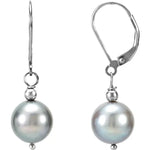 Load image into Gallery viewer, Gray Freshwater Cultured Pearl Earrings
