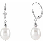 Load image into Gallery viewer, White Pearl Earrings For Women