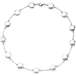 Load image into Gallery viewer, White Freshwater Coin Pearl Necklace