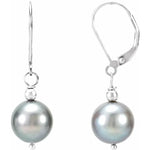 Load image into Gallery viewer, Gray Freshwater Cultured Pearl Earrings