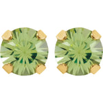 Load image into Gallery viewer, Signature Jewellery for Gifting on Birthdays and Anniversaries: Peridot Pierced Stud Earrings