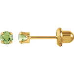Load image into Gallery viewer, Signature Jewellery for Gifting on Birthdays and Anniversaries: Peridot Pierced Stud Earrings