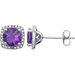 Load image into Gallery viewer, Natural Amethyst Birthstone Earrings