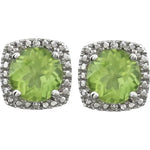 Load image into Gallery viewer, Modern Jewelry Gifts for Her: Sterling Silver Peridot Earrings