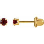 Load image into Gallery viewer, Bold and Colourful Ruby Birthstone Stud Earrings for Her