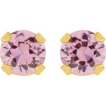 Load image into Gallery viewer, Pink Cubic Zirconia Stud Earrings