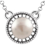 Load image into Gallery viewer, Versatile Jewelry for Daily Wear: Halo Pearl Necklace for Her