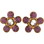 Load image into Gallery viewer, 14k Yellow Gold Amethyst Earrings