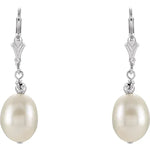 Load image into Gallery viewer, White Pearl Earrings For Women