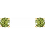 Load image into Gallery viewer, Sturdy and Classic Jewelry for Everyday Wear: Sterling Silver Peridot Stud Earrings
