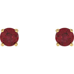 Load image into Gallery viewer, Trendy July Gifts: 4 Prong Setting Round Diamond Stud Earrings