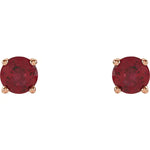 Load image into Gallery viewer, Trendy July Gifts: 4 Prong Setting Round Diamond Stud Earrings